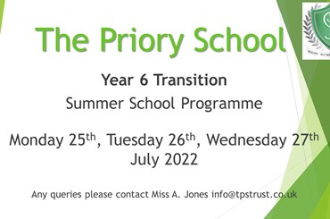 Priory Summer School - Year 6 Transition